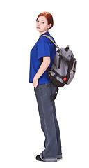 Image showing Backpacker girl
