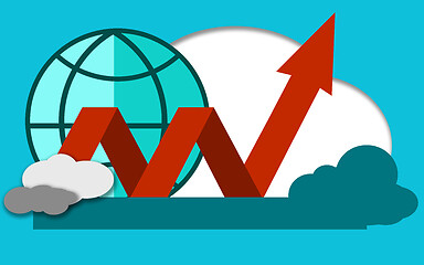 Image showing Global investment business growth concept