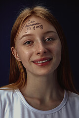 Image showing Young woman overcoming mental health problems