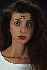 Image showing Young woman with mental health problems