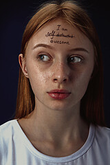 Image showing Young woman with mental health problems