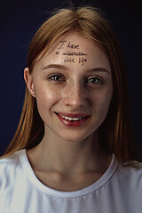 Image showing Young woman overcoming mental health problems