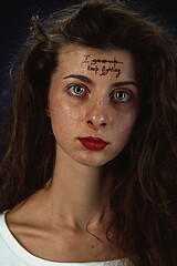 Image showing Young woman with mental health problems