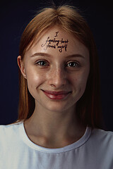 Image showing Young woman overcoming mental health problems