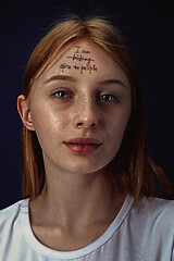 Image showing Young woman overcoming mental health problems