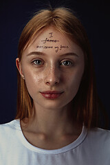 Image showing Young woman overcoming mental health problems