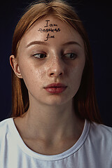 Image showing Young woman with mental health problems