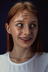 Image showing Young woman overcoming mental health problems