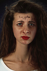 Image showing Young woman with mental health problems