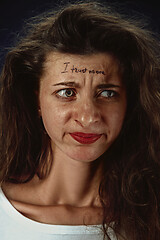 Image showing Young woman with mental health problems