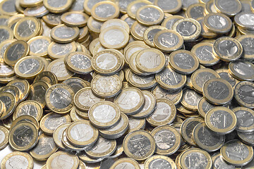 Image showing lots of euro coins