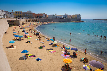 Image showing GALLIPOLI, ITALY - 28th August 2017: turism during summer season