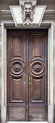 Image showing Mysterious wooden door