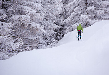 Image showing man enjoying cross country skiing