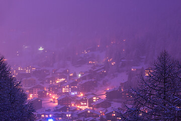 Image showing Zermatt valley and matterhorn peak