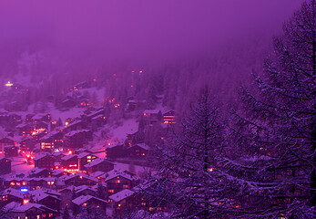 Image showing Zermatt valley and matterhorn peak