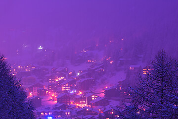 Image showing Zermatt valley and matterhorn peak