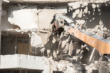 Image showing Demolition site of a building