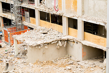 Image showing Demolition site of a building