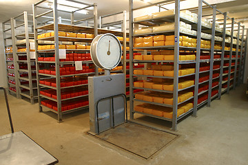 Image showing cheese storage in dairy