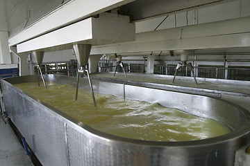 Image showing cheese making machine in modern dairy