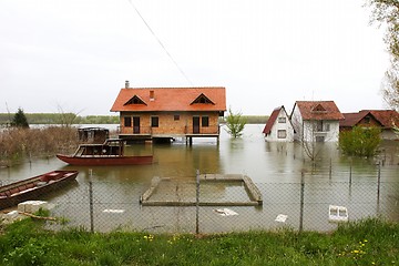 Image showing flooded homes