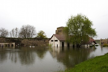 Image showing flooded homes