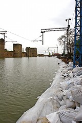 Image showing flooded railway