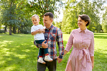 Image showing happy family at summer park