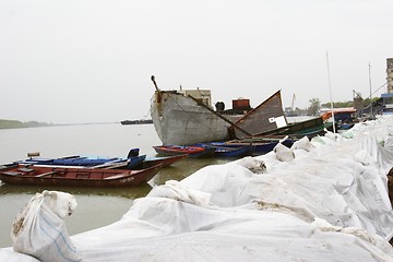 Image showing flood damged port
