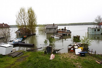 Image showing flooded homes