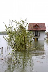 Image showing flooded homes