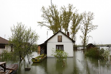 Image showing flooded homes