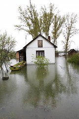 Image showing flooded homes