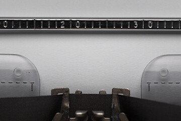 Image showing Typing text on typewriter