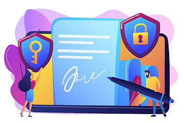 Image showing Electronic signature concept vector illustration.