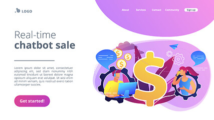 Image showing Conversational sales concept landing page.