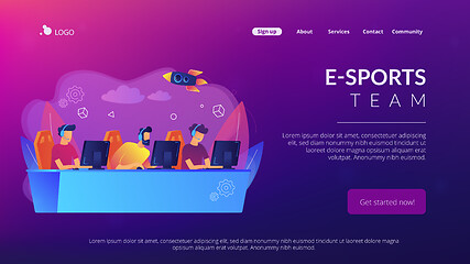 Image showing E-sport team concept landing page.