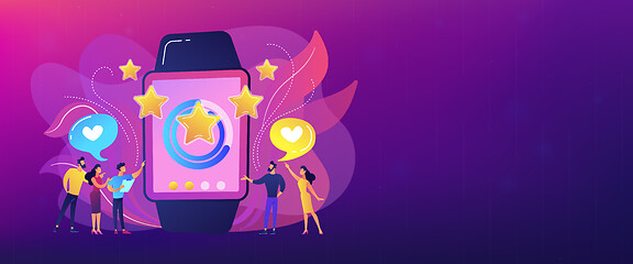 Image showing Luxury smartwatch concept banner header.