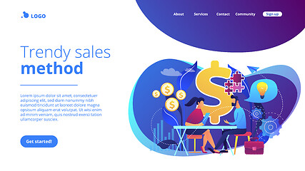 Image showing Consultative sales concept landing page.