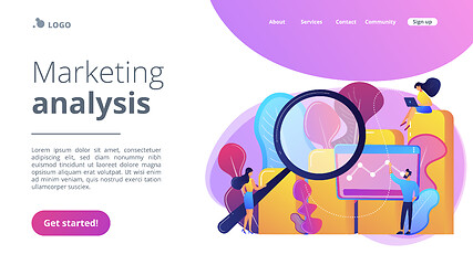 Image showing Marketing research concept landing page.