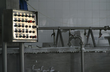 Image showing industrial control system in modern dairy factory