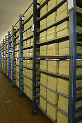 Image showing cheese storage in dairy