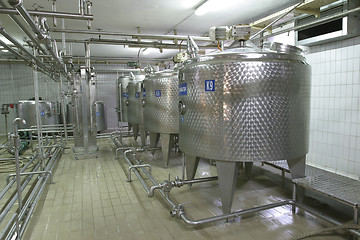 Image showing temperature controlled pressure tanks in factory