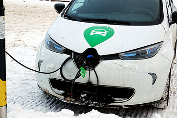 Image showing GreenMobility Renault Zoe Electric Car Charging