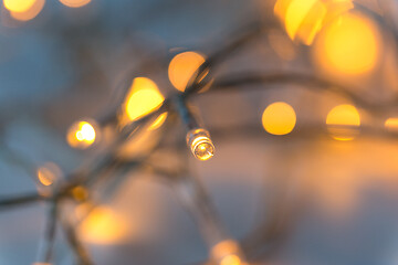 Image showing close up of electric garland lights