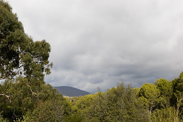 Image showing Hills On An Overcast Day