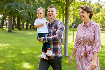 Image showing happy family at summer park