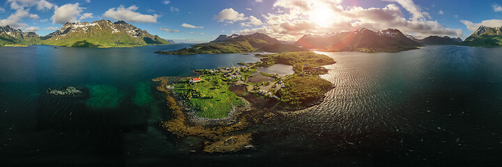 Image showing Panorama Beautiful Nature Norway.