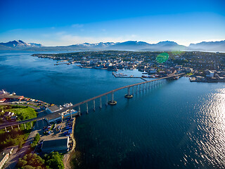 Image showing Bridge of city Tromso, Norway